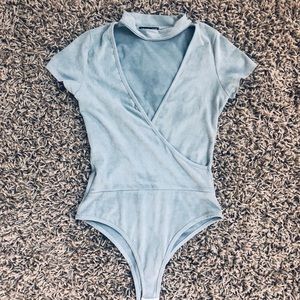 Fashionnova Deep V Choker Bodysuit